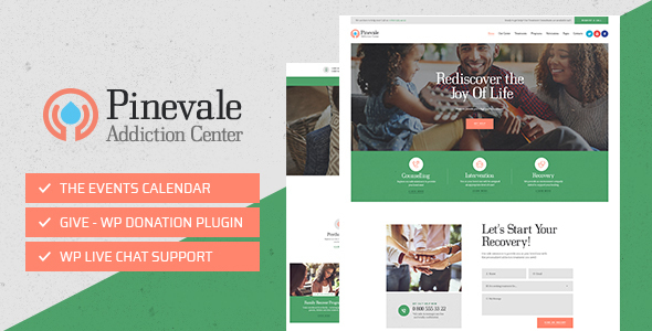 Pinevale |成瘾康复中心WordPress主题