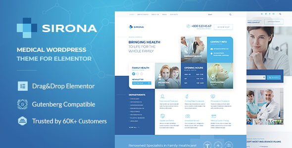 Sirona-健康与医疗诊所WordPress主题