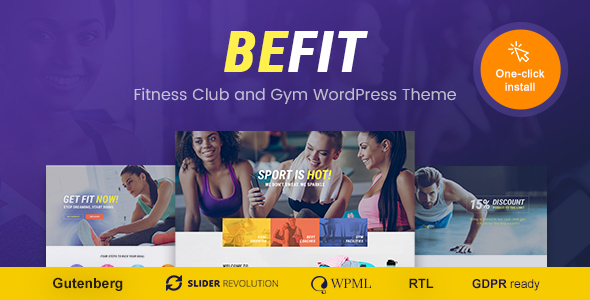Be Fit-健身房、瑜伽和健身中心的WordPress主题