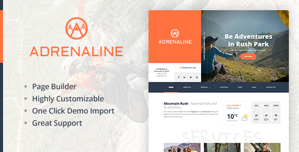 Adrenaline——户外极限运动WordPress主题