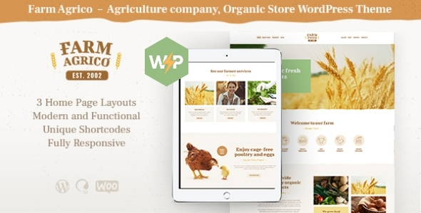 Farm Agrico |农业商业与有机食品WordPress主题