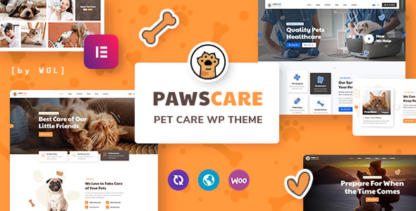 PawsCare-宠物护理和兽医WordPress主题
