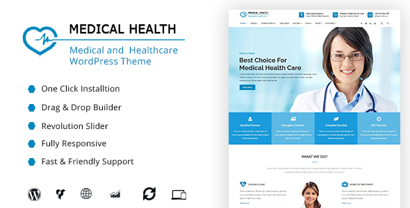 MedicalHealth-医生和医疗保健诊所WordPress主题