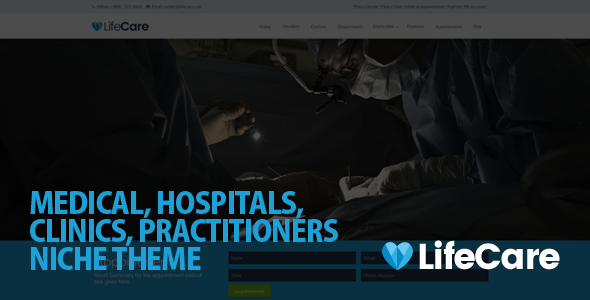 LifeCare-响应式医疗WordPress主题