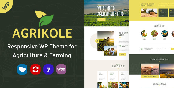 Agrikole |农业和农业的响应式WordPress主题