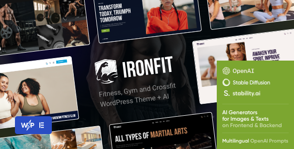 Ironfit-健身、健身房和Crossfit WordPress主题