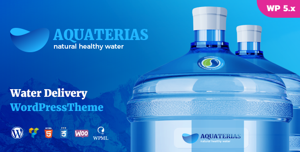 Aquaterias-瓶装饮用水配送WordPress主题
