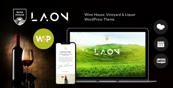 Laon |葡萄酒屋、葡萄园和酒类WordPress主题+商店