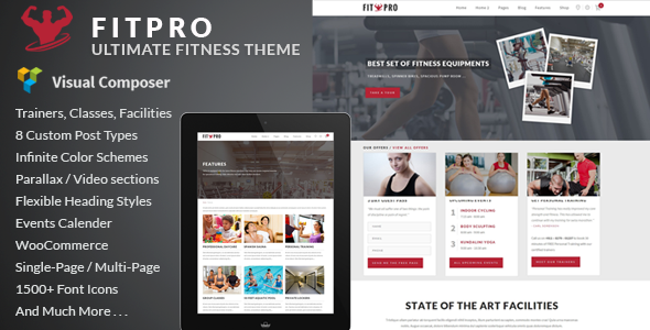FitPro-活动健身健身房体育WordPress主题