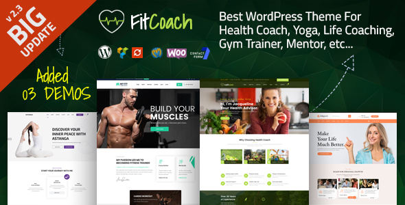 Fit Coach-健康、瑜伽和生活方式WordPress主题