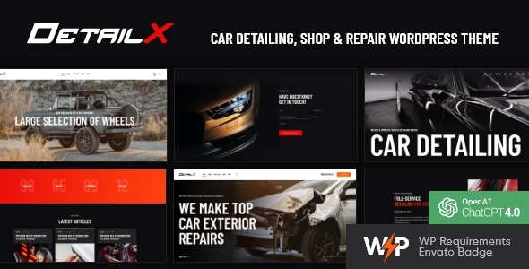 DetailX-汽车细节、商店和维修主题