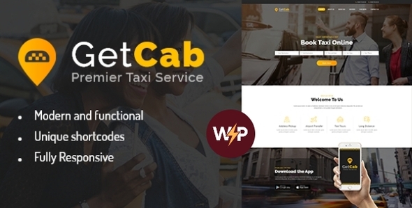 GetCab |在线出租车服务WordPress主题