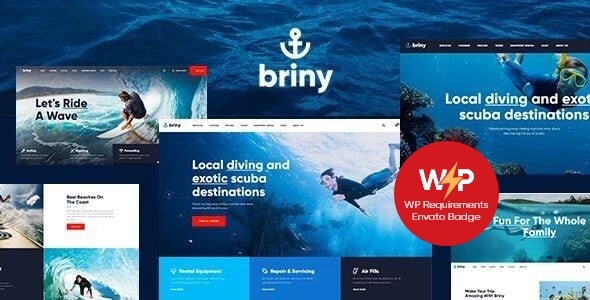 Briny |水肺潜水和水上运动WordPress主题+RTL