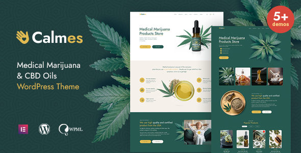 Calmes-医用大麻和咖啡店WordPress主题