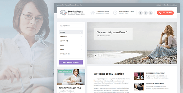 MentalPress——面向医学专业人士、心理学家和精神病学家的WordPress主题