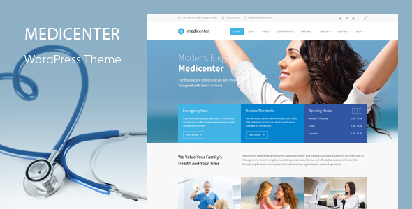MediCenter-健康医疗诊所WordPress主题