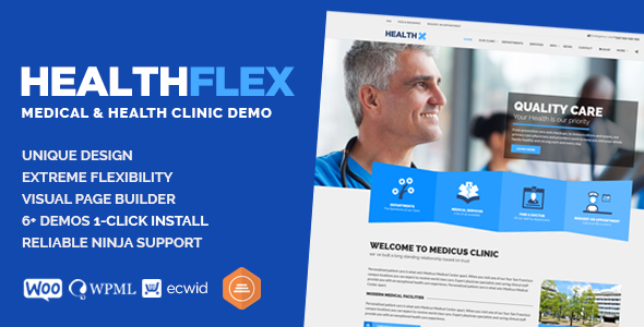 HEALTHFLEX-医生医疗诊所和健康WordPress主题