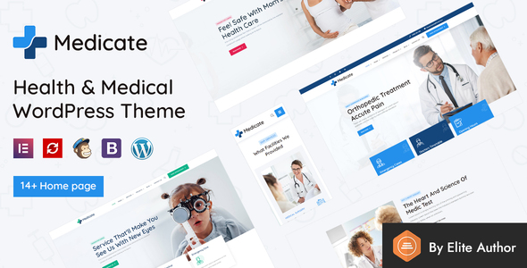 Medicate–健康与医疗WordPress主题+RTL就绪