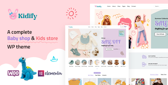 Kidify-婴儿和儿童商店电子商务Woocommerce主题