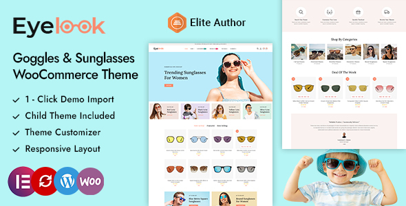 Eyelook-太阳镜和眼镜商店WordPress WooCommerce主题