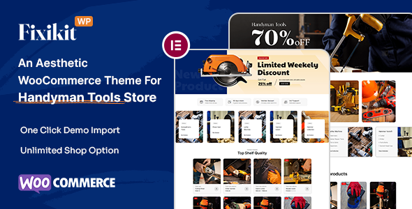 Fixikit-硬件和工具商店WooCommerce WordPress主题