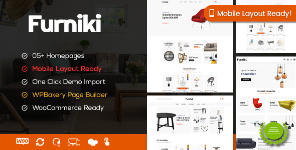 Furniki-家具商店和室内设计WordPress WooCommerce主题（移动布局就绪）