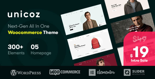 Unicoz-Elementor WooCommerce主题
