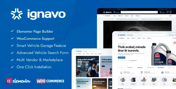 Ignavo-汽车零部件WooCommerce主题