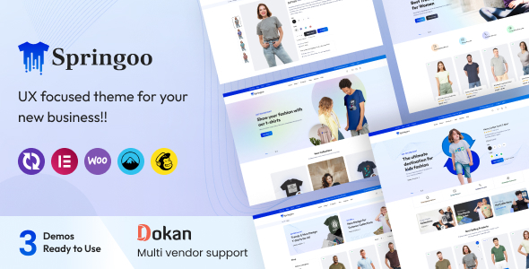 Springoo-时尚与T恤WooCommerce WordPress主题