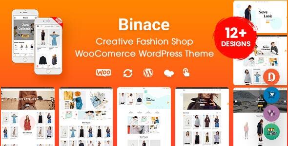 Binance-时尚商店WooCommerce WordPress主题（移动布局就绪）