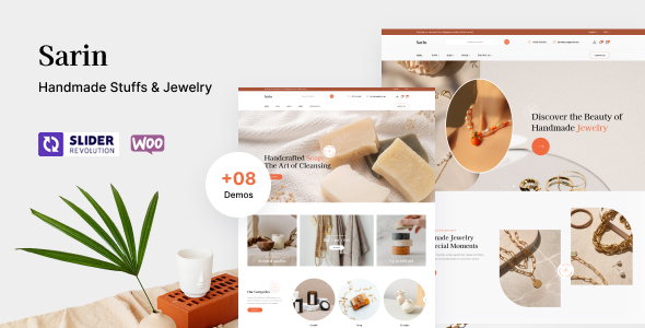 Sarin–手工制作的饰品WooCommerce WordPress主题