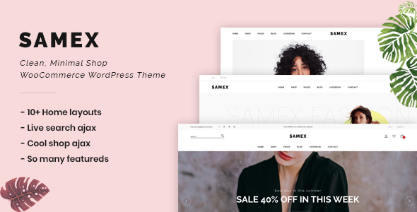 Samex-干净，最小的商店WooCommerce WordPress主题