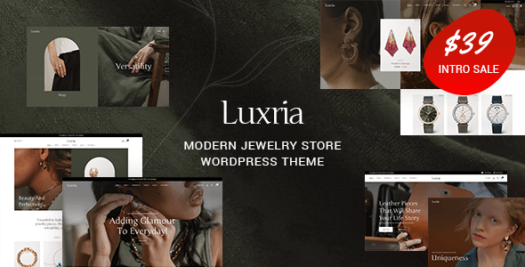 Luxria-现代珠宝店WordPress主题