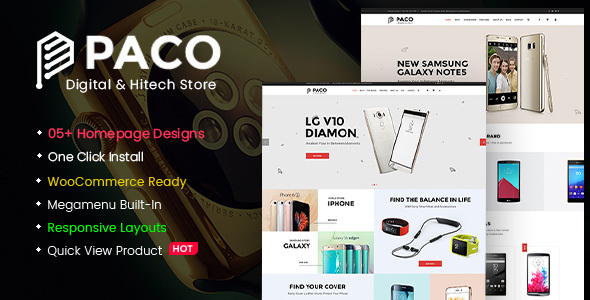 Paco-响应式Woocommerce WordPress数字主题