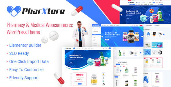 Pharmaxtore-医药Woocommerce WordPress主题