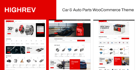 HighRev-汽车和汽车零部件WooCommerce WordPress主题