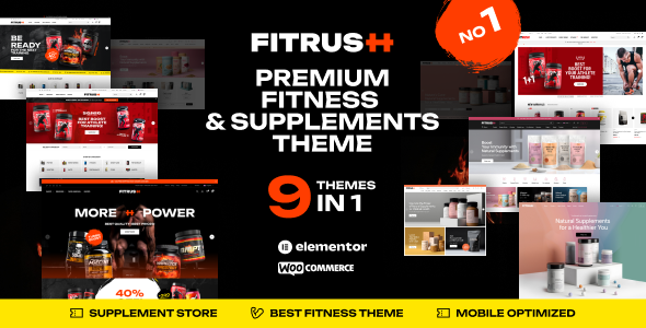 Fitrush-健身和健康补充剂WordPress主题