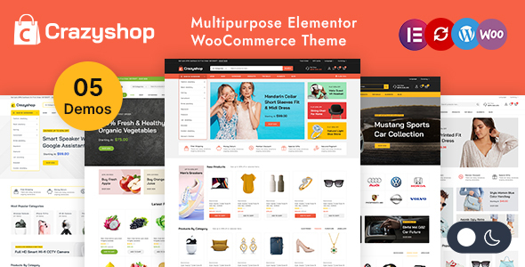 Crazyshop-多用途元素WordPress WooCommerce主题