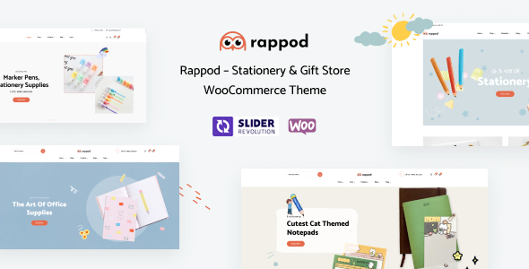 Rappod–文具礼品店WooCommerce WordPress主题