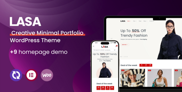 Lasa-创意最小WooCommerce WordPress主题