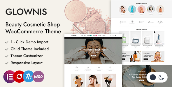 Glownis-美容化妆品店WordPress WooCommerce主题