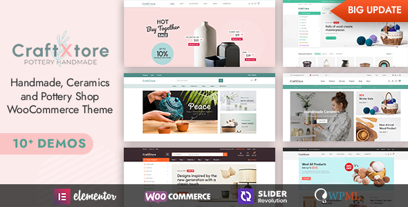 CraftXtore-手工、陶瓷和陶器店WooCommerce主题