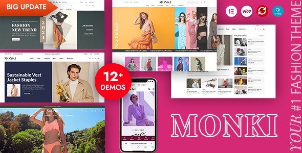 Monki-Elementor时尚WooCommerce WordPress主题