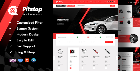Pitstop-汽车零部件WooCommerce主题