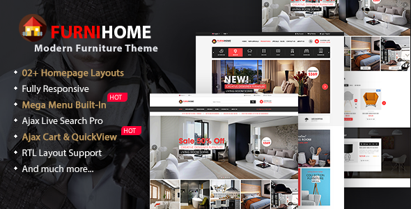 FurniHome-家具店WordPress WooCommerce主题