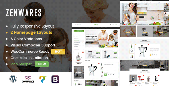 Zenwares-厨房内饰和家电WooCommerce WordPress主题