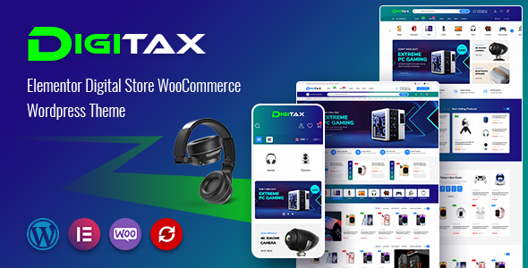 Digitax-Elementor数字商店WooCommerce WordPress主题
