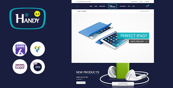 Handy Shop-数字RTL响应WooComerce WordPress主题