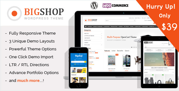 Bigshop-WooCommerce WordPress主题！