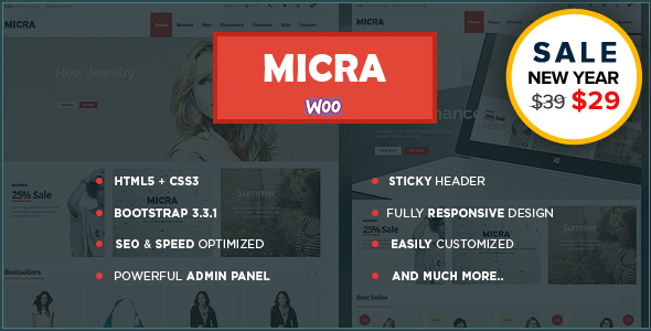 Micra-多用途响应式WooCommerce WordPress主题